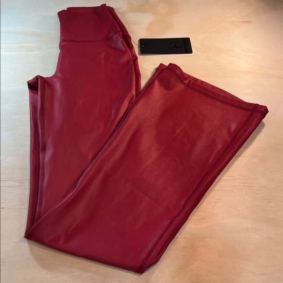 90 Degree By Reflex Pants - 90 Degree By Reflex  Rhubarb Simmer Flare Leggings Sz XS